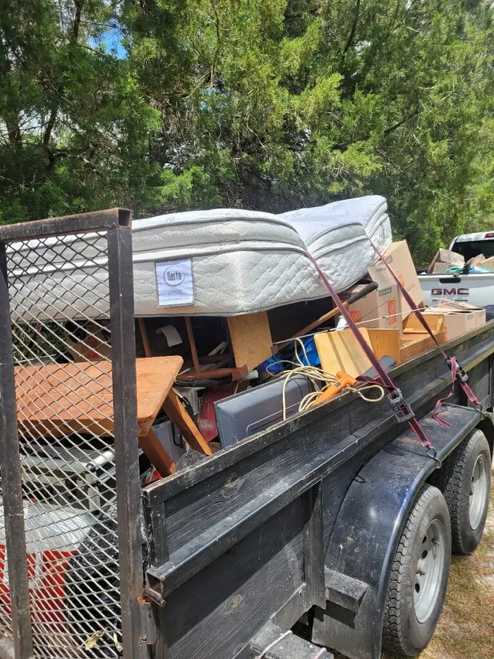 Junk removal hauling job at residential home in Hernando County, FL